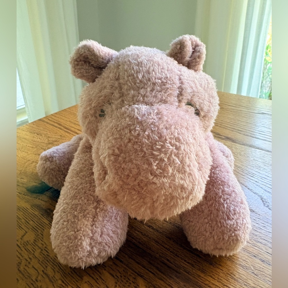Carter's Blush Pink Plush Hippo Stuffed Animal